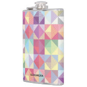 Flasques Modern Earthtone Geometric Pattern With Name (Gauche)