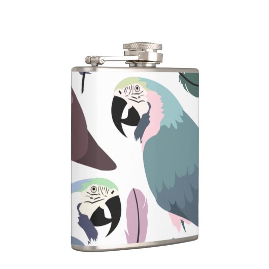 Flasques Modern Parrots Tropical Pattern  (Droite)