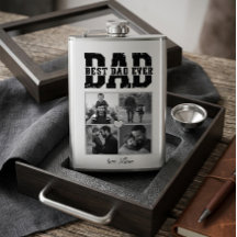 Modern Photo Collage Best Dad Ever - Flask