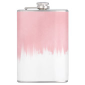 Flasques Modern Pink Brush strokes white Design (Devant)