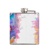 Flasques Modern Watercolor Paint Daubs Roses Bouquet (Dos)