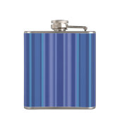 Flasques Moderne Bande Violet Bleu Nom Personnalisé (Dos)