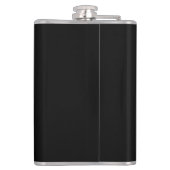 Flasques Moderne Black Gold Stylish Monogramme Girly Script (Dos)