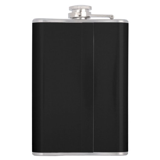 Flasques Moderne Black Gold Stylish Monogramme Girly Script (Dos)