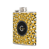 Flasques Moderne chic imprimé guépard or motif monogramme (Gauche)