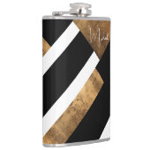 Flasques Moderne Cuivre géométrique Monogramme Chic (Droite)