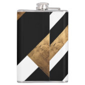 Flasques Moderne Cuivre géométrique Monogramme Chic (Dos)