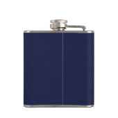 Flasques Moderne Elegant Marine Blue Silver Monogramme (Dos)