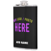 FLASQUES MODERNE ET MODERNE PERSONNALISABLE NOIR VÉRIFIÉ (Gauche)