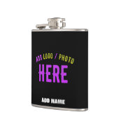 FLASQUES MODERNE ET MODERNE PERSONNALISABLE NOIR VÉRIFIÉ (Gauche)