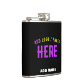 FLASQUES MODERNE ET MODERNE PERSONNALISABLE NOIR VÉRIFIÉ (Droite)