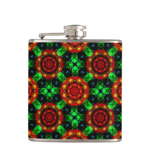 Flasques Moderne Florale Bohème Élégant Motif Abstrait #504