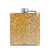 Flasques Moderne Girly brillant or Parties scintillant Nom  (Dos)