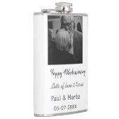 Flasques Moderne heureux 40e anniversaire ajouter nom date  (Droite)