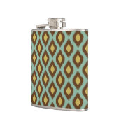Flasques Moderne jaune bleu d'ikat tribal moderne (Gauche)