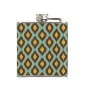 Flasques Moderne jaune bleu d'ikat tribal moderne (Dos)