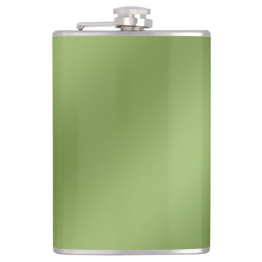 Flasques Moderne mignon Solide dégradé vert motif d'onde (Devant)