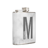 Flasques Moderne Monogramme Gras Personnalisé et Nom (Droite)