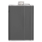 Flasques Moderne Monogramme Personnalisé Gris (Dos)