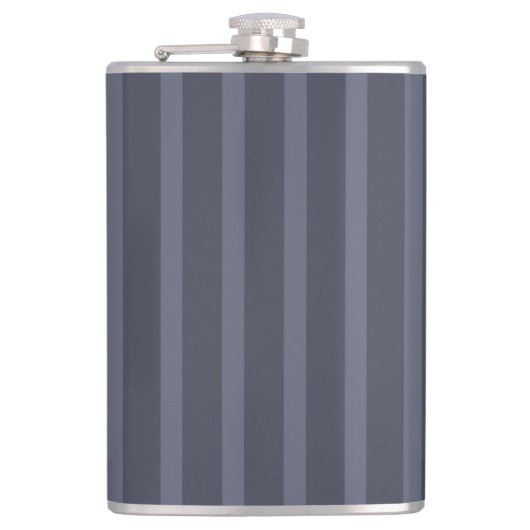Flasques Moderne rayé gris bleu (Devant)