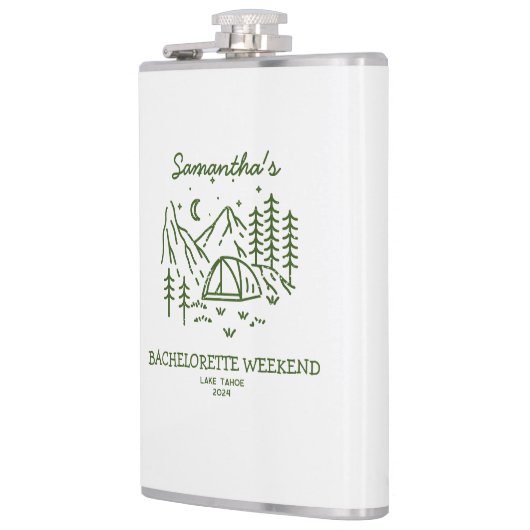 Flasques Moderne Rustique Camping Bachelorette Party Nature (Gauche)