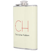 Flasques Moderne tendance Monogramme Rouge Beige (Gauche)