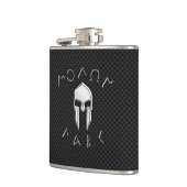Flasques Molon Labe Chrome Spartan Casque sur fibre de carb (Gauche)