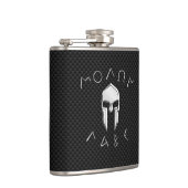 Flasques Molon Labe Chrome Spartan Casque sur fibre de carb (Droite)