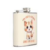 Flasques Mon Chat Appelle Un Chat Orange Cute (Droite)