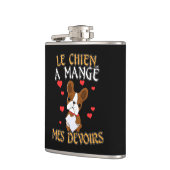 Flasques Mon chien a mangé mes devoirs - Citation pour appr (Gauche)