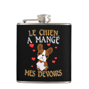 Flasques Mon chien a mangé mes devoirs - Citation pour appr