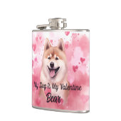 Flasques Mon Chien Akita Est Mon Nom Personnalisé Valentin (Gauche)