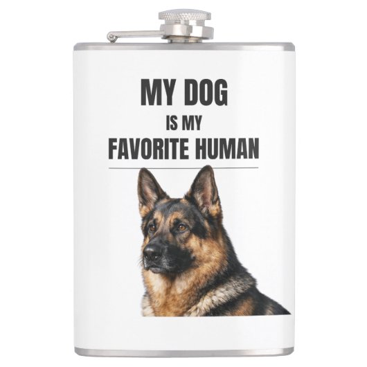 Flasques Mon chien est mon humain préféré (Devant)