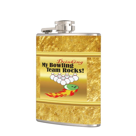 Flasques Mon équipe de bowling/buveur roche (Gauche)