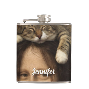 Flasques Mona Lisa avec chat endormi