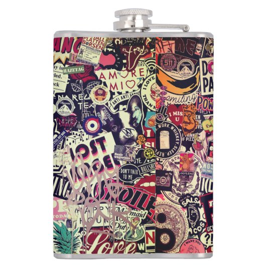 Flasques Monde coloré de stickers (Dos)