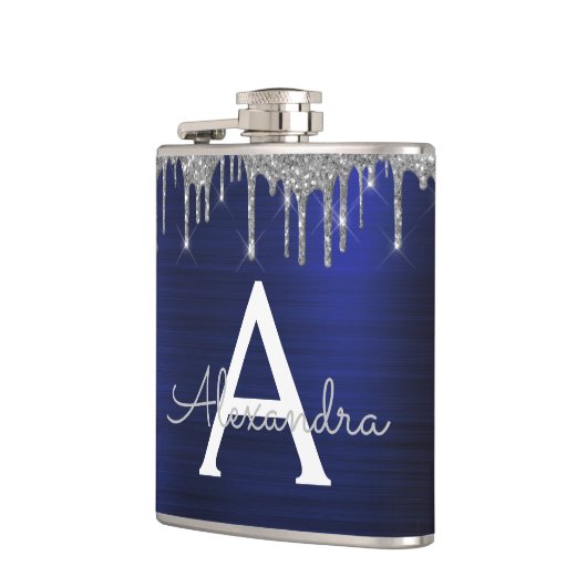 Flasques Mongram de Silver Navy (Gauche)