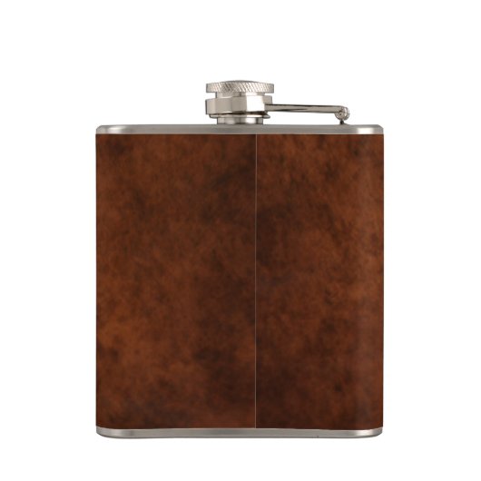 Flasques Monogram Faux Brown Leather Flask (Dos)