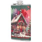 Flasques Monogram Festive Vintage Noël sur le vert | (Gauche)