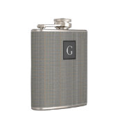 Flasques Monogram Grey Tweed Groomsman Bestman Mariage Cade (Droite)
