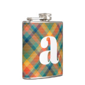 Flasques Monogram Initial Rustic Wedding Tartan Plaid (Droite)