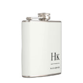 Flasques Monogram Personalized Ivory White Bachelorette (Droite)