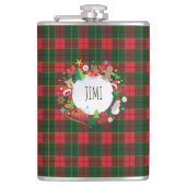 Flasques Monogram Winter Holiday Noël Ecosse Motif (Devant)