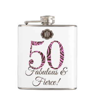 Flasques Monogramme 50e anniversaire Fabuleux & Fierce