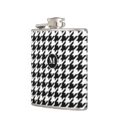 Flasques Monogramme à carreaux noir et blanc moderne classi (Gauche)