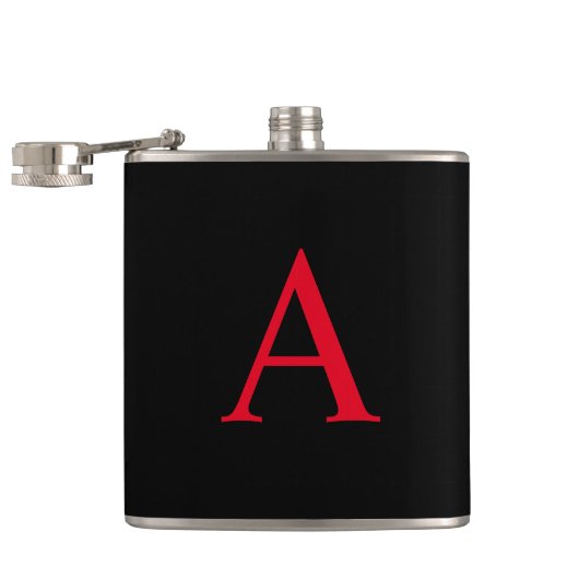 Flasques Monogramme A en noir (Ouvert)