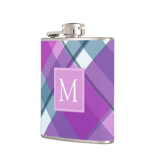 Flasques Monogramme à plis violet clair (Gauche)