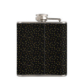 Flasques Monogramme avec paillettes noires et dorées (Dos)