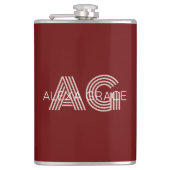 Flasques Monogramme beige moderne (Devant)