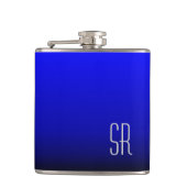 Flasques Monogramme bleu cobalt (Devant)